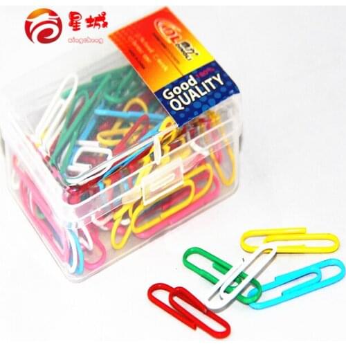72PCS Office Supplies Colored Metal Paper Clips Paper Clips Office Documents Fixed Pins Colored Paper Clip Patch Clips