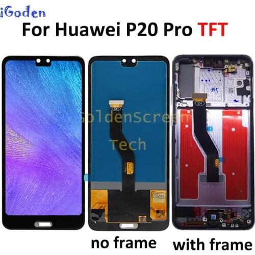 TFT for Huawei P20 Pro lcd Display Touch Screen Digitizer Assembly P20 Pro lcd with frame 6.1" For Huawei p20 pro screen Replace