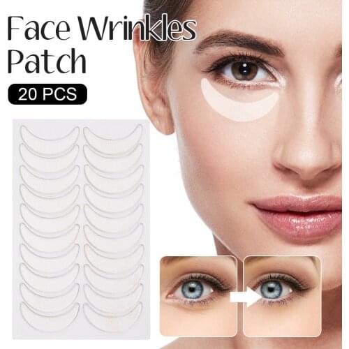 20pcs Face Wrinkles Patch Eye Patches for Dark Circles Puffiness Crows' Feet Reusable Anti-Wrinkles Pads skin care New product