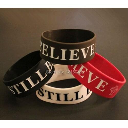 300pcs one inch STILL BELIEVE silicone wristband rubber bracelets free shipping by DHL express
