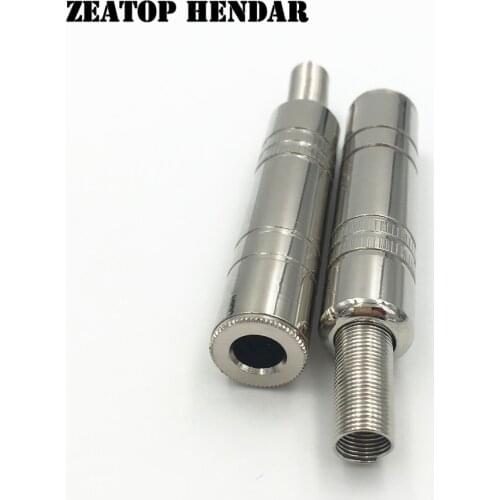 4Pcs Metal 6.35 mm Female 1/4 " 3Pole Stereo Jack Socket with Spring Connector