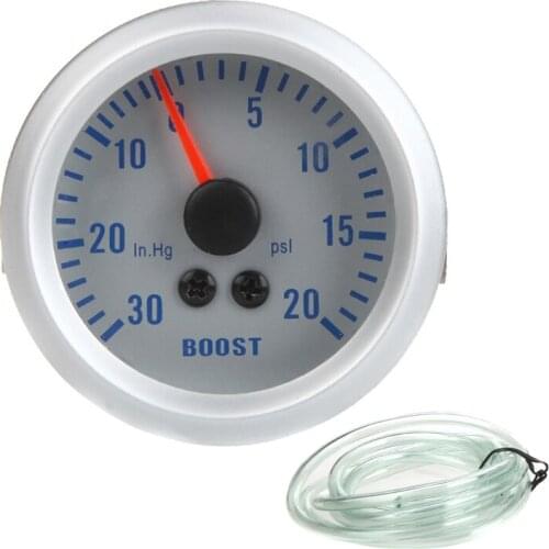 Automobile Turbo Boost / Vacuum Gauge Meter for Auto Car 2" 52mm 0~30in.Hg / 0~20PSI Blue Light