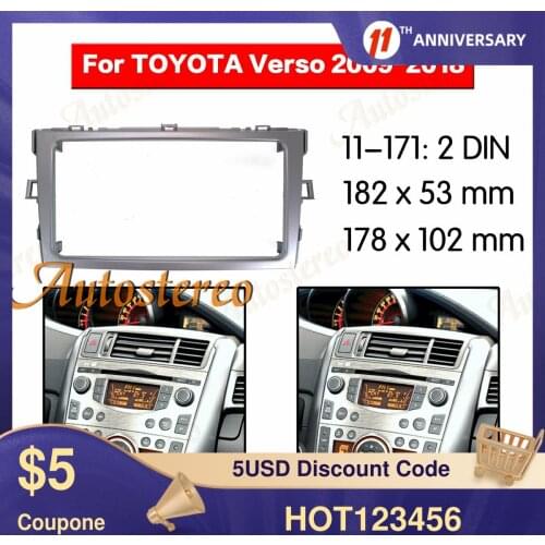 Car radio Frame Panel Auto Radio Stereo Fascia For Toyota Verso 2011 Auto Dash Mount Kit Adapter Trim Facia Panel Frame