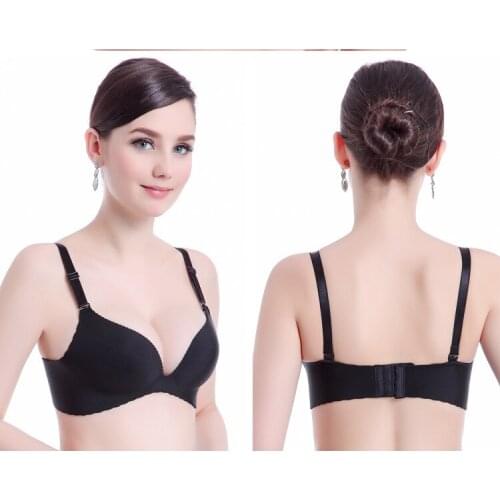 One-piece Smooth Surface Push Up Bra Comfortable Seamless Brassiere Push Up Smooth One-Piece Seamless Wireless Simple Brassiere