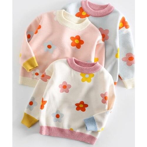 Children Sweater 2020 Winter Female Treasure Plus Velvet Christmas Sweater Children Fine Wool Round Neck Top Sweater For Girls