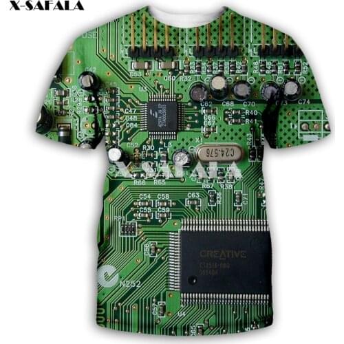 Electronic Chip Hip Hop Tshirt Men 3D Full Print T-shirts Summer Fashion Short Sleeve Tee Harajuku Punk Style Women/Unisex-5