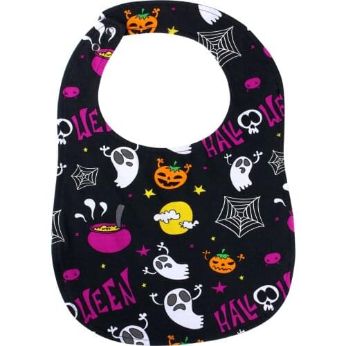 Customized Adult Baby Large Halloween Pumpkin Cartoon Print Adult Bib DDLG Baby Bib Dad Girl Small Space