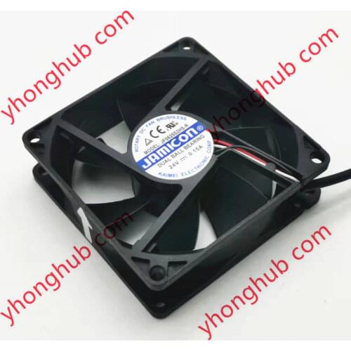 Jamicon JF0825S2HS-R DC 24V 0.15A 80x80x25mm 3-Wire Server Cooling Fan