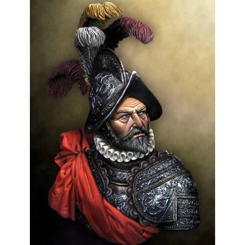 1/10 ancient Europe warrior man bust with hat Resin figure Model kits Miniature gk Unassembly Unpainted