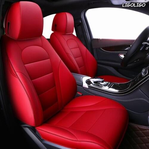 LIGOLIGO Custom Leather car seat cover set For KIA Niro KX1 Cadenza SHUMA CARENS Carnival VQ Borrego Opirus Sorento seat cars