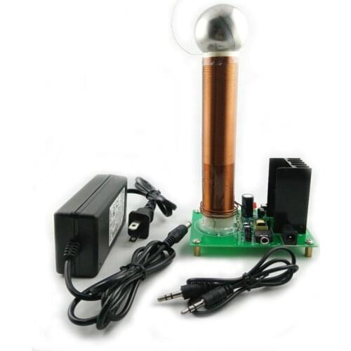 20W 12V Mini Tesla Coil Plasma Speaker Arc loudspeaker music tesla coil Wireless Transmission Test SSTC x3452
