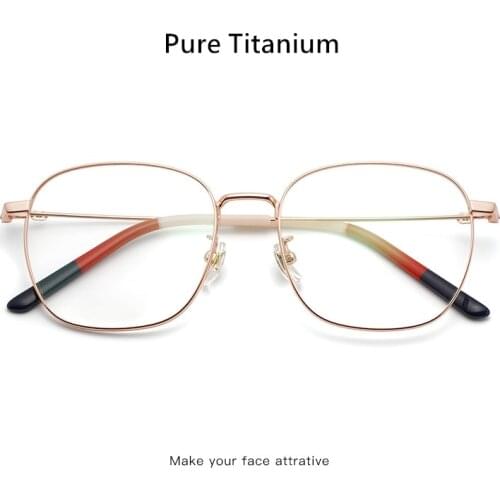 Retro Big Frame Pure Titanium Glasses Frame For Men And Women Optical Eyeglasses Frame Fashion Anti-Blue Light Glasses Frame7525