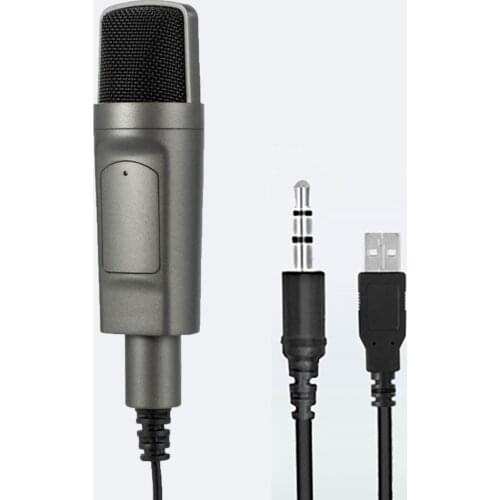 3.5mm/USB Plug Desktop Wired Microphone for Gaming/Singing/Live Streaming/Record микрофон