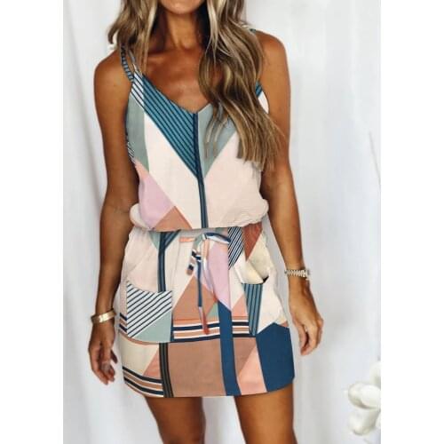 2021 New Femme Outfits Ladies Graph Print Drawstring Casual Sleeveless Dress Womens Sexy One-Piece Mini Skirts