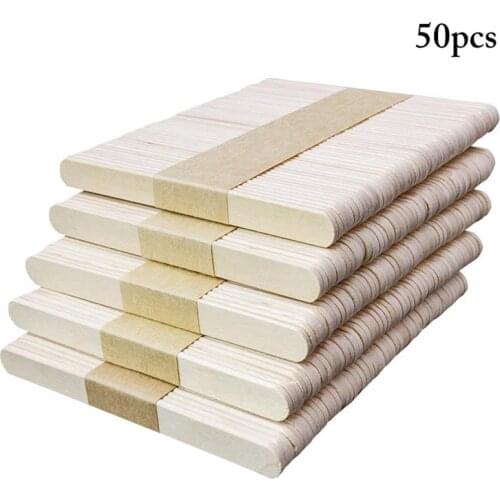 50Pcs/Set Popsicle Stick DIY Wooden Creative Ice Cream Stick Wooden Craft Stick DIY Ice Cream For Home Kitchen Tools Accessories