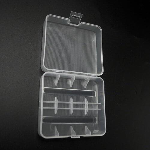 Tinhofire Plastic Transparent White 2 x 26650 Battery Case Holder Storage Box