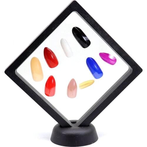 3D Floating Nail Tips Display Stand Holder Bague Packaging Box With PET Membrane Jewellery Display Show Case(No Nail Tips)