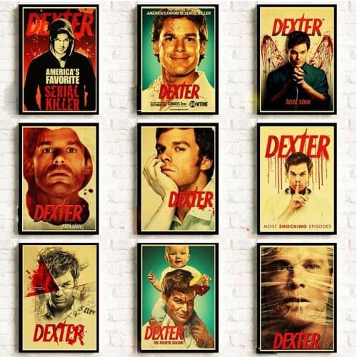 Dexter Posters Movie Retro Vinatge Prints Home Decoration Livingroom Bedroom Bar Home Art Posters
