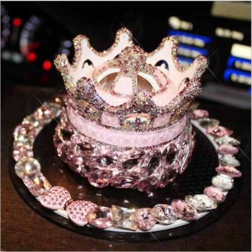 Holiday gift diamond crown car perfume high-grade seat crystal creative car perfume seat female car interior decoration