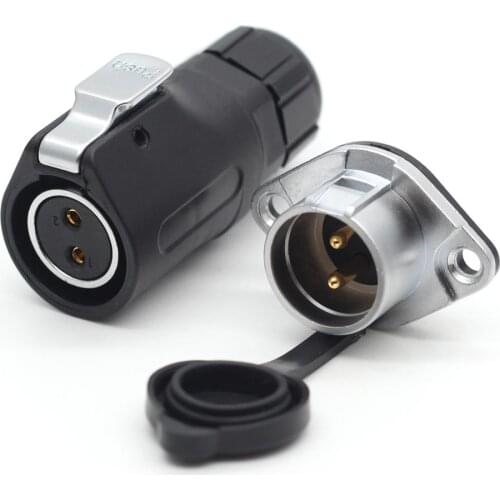 XHP20, IP67 Waterproof 2 Pin LED Light Power Aviation Connector Male Socket Female Plug Cable For 3-12mm