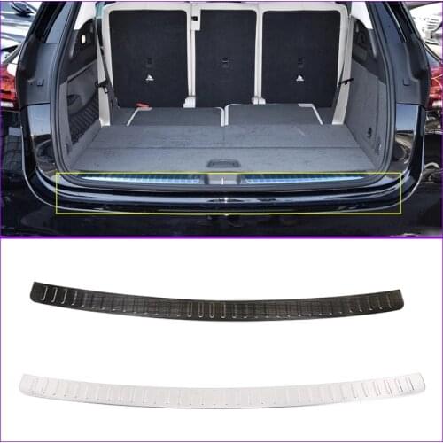 For Mercedes Benz GLE GLS Class W167 X167 2020 Stainless Steel Rear Outside Bumper Protective Cover Trim Car Accessories