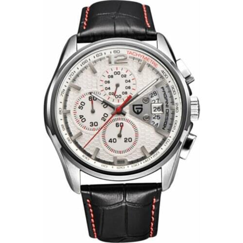 43mm Mens Fashion Luxury Brand Design Pagani Quartz Watch Mens Multi-Function Sports Watch leather Band