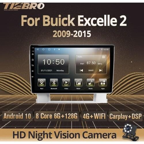 Tiebro 2DIN Android10.0 Car Radio For Buick Excelle 2 2009-2015 Radio 2Din Android Stereo Receiver Car Multimedia Player Carplay