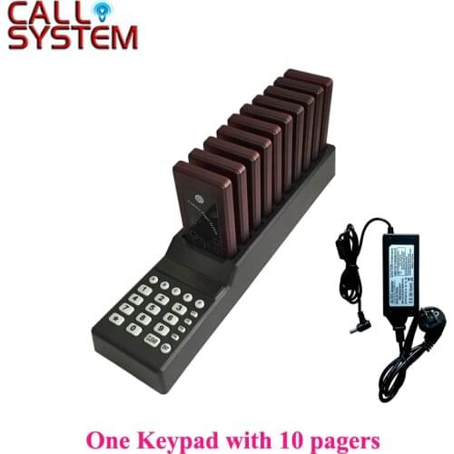 Ycall 1 Transmitter+10 Coaster Pager Wireless Pager Paging Queuing Calling System for Restaurant Equipment Church Cafe