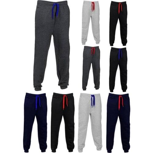 Men Casual Pants Long Trousers Tracksuit Gym Sport Workout Joggers Solid Sweatpants Male Hip Hop Fitness Pants