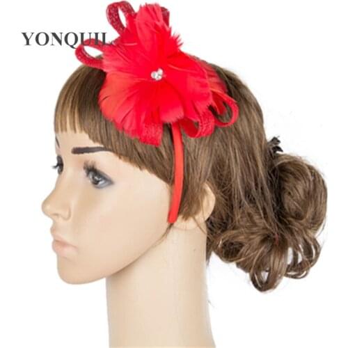 Elegant Ladies Feather Flowers Fascinators Party Headbands Hair Accessorie For Wedding Hats Bridal Hats Occasion Hats Hair Band