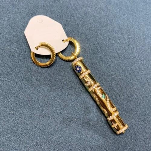 Brand 1:1Fashion Gold Color Luxury Serpent Snake Pendant Adjustable Copper Necklace Micro Cubic Zirconia Women Party Jewelry