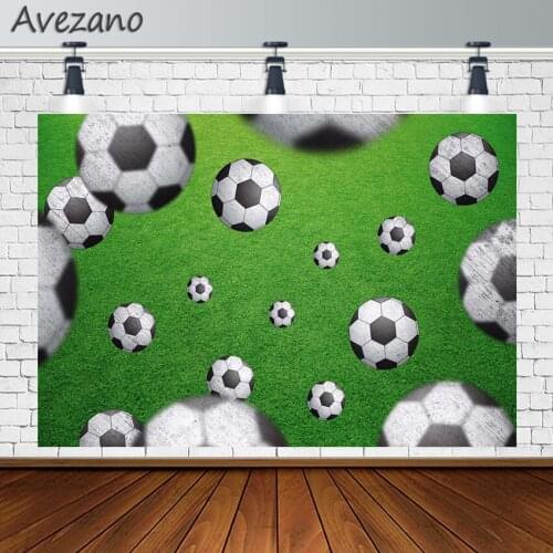 Avezano Photography Backdrops Birthday Party Baby Shower Football Match Soccer Field Background Photo Studio Photozone Photocall