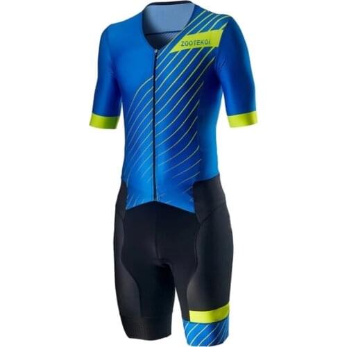 Zootekoi Summer Triathlon Skinsuit Cycling Mens Jersey Short Sleeve Trisuit Mtb Bike Quick Dry Clothing Jersey Maillot Ciclismo