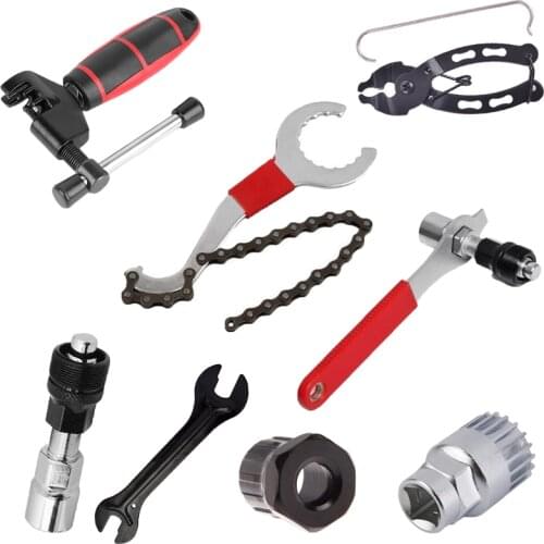 Multi Bicycle Repair Tool MTB Bikes Chain Cutter Bracket Flywheel Remover Socket Bottom Crank Puller Wrench Maintenance Tool