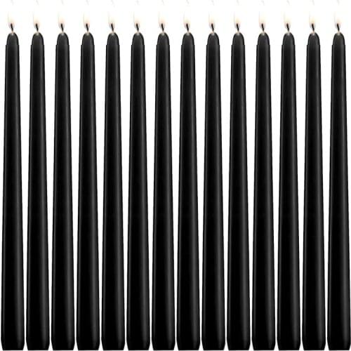 14pcs/set Black Candles Kit 25cm/10inch 2.2cm Diameter 50g Weight