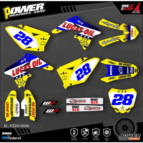 PowerZone Custom Team Graphics Decals Stickers Kit For SUZUKI Decal 2010 2011 2012 2013 2014 2015 2016 2017 2018 RMZ 250 005