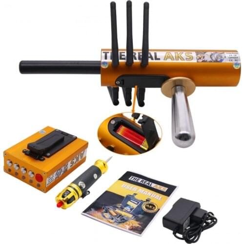 2020 Latest Golden The Real AKS Gold Long Range Gold Detector with Removable Batteries+Filter
