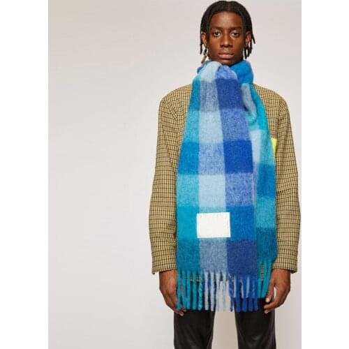 Autumn winter2020new multicolor Plaid fringed womens scarf AC the same rainbow Plaid fashion shawl mens and womens warm scarf