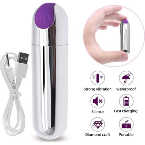 Rechargeable Mini Bullet Vibrator G Spot Stimulator Clitoral Sex Toys for Women/Beginners USB Charge 10 Speed Strong Vibration