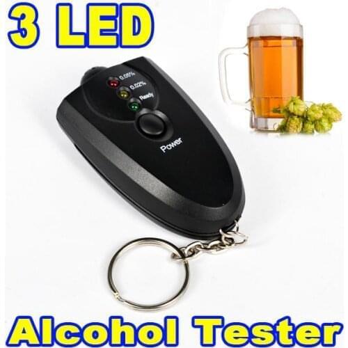 Police Alert Breath Alcohol Tester Device Breathalyzer Analyzer Detector Test LCD Display Digital Alcohol Tester Universal