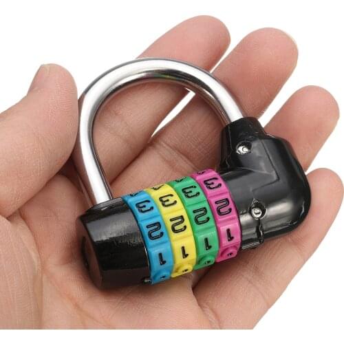 Resettab 4 Digit Number Code Password Combination Padlock Security Safety Lock Password Gym Padlock