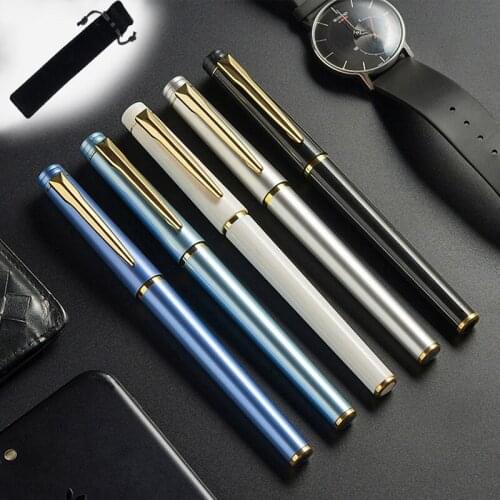 1pcs brand metal ballpoint pen ballpoint pen luxury ballpoint pen complete gold better for business writing gift office school