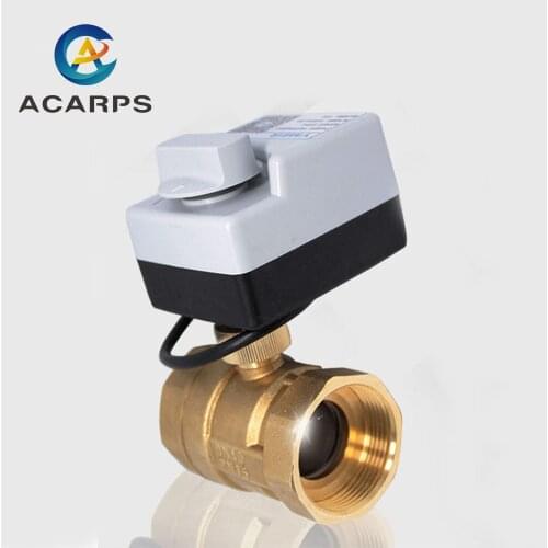 1/2" 3/4" 1" 2" Brass Electric Ball Valve Motorized Ball Valve 3-Wire 2-Way Control Electric Ball Valve with Manual switch