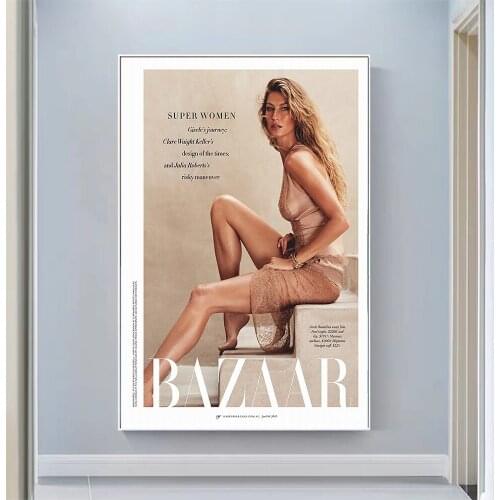 Silk Cloth Wall Poster Gisele Bundchen Art Home Decoration Gift