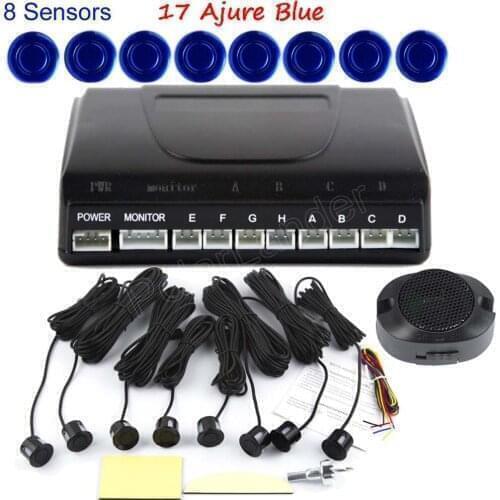 Car Parking Assist System no Display Radar sound Alert System with 8 Sensors Buzzer 44 colors for option car styling