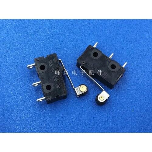 Taiwan 5A250VAC belt wheel micro switch normally open and close plastic wheel 3 foot small miniature stroke limit switch SM5