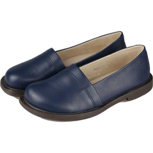 Women Flats Autumn Woman Loafers Genuine Leather Female Shoes Slip On Round Toe fashion Casual Office & Career shoes for women