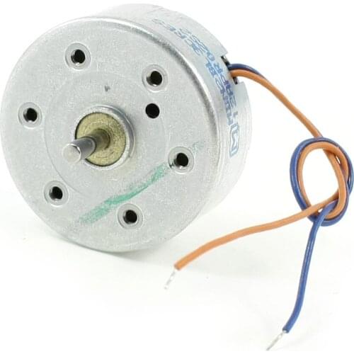 UXCELL(R) High Quality 1Pcs 6V 0.03A High Torque Cylinder Electric Mini 7500RPM 2 Wire Terminals Cylindrical Micro DC Motor