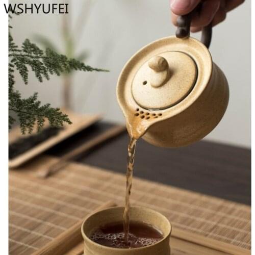 WSHYUFEI Chinese ceramics One Pot Two Cups Tea Sets Portable Travel Home Office Cups Ceramic Tea Coffee Container wine set