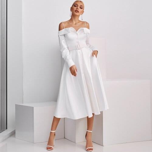 Vestidos Sexy Wedding Dresses Jersey Pleat Sashes V-Neck Full Sleeve Zipper A-Line Bridal Gowns Novia Do 2021